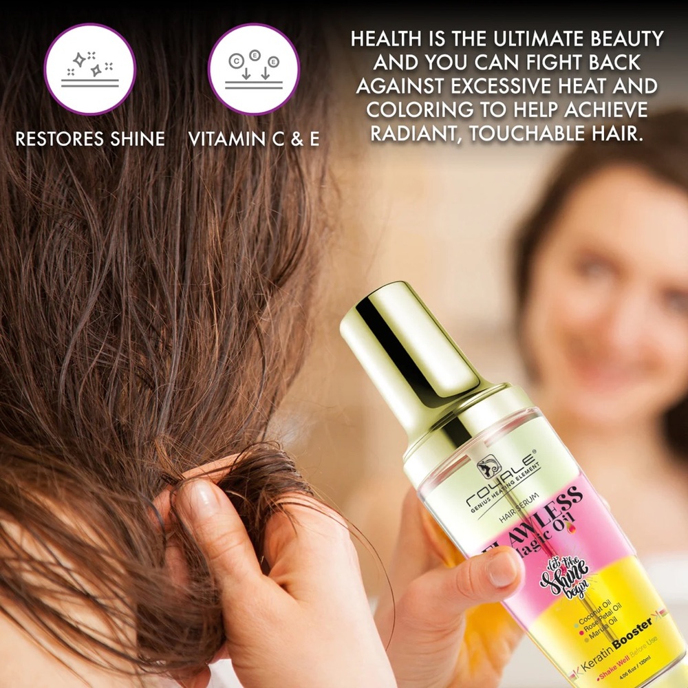 Flawless Magic Oil Hair Serum | Coconut Oil, Rose Petal Oil, & Marula Oil - Picture 9 of 12